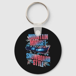 Mountain Mindset Snowboatd Style Key Ring