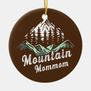 Mountain Mommom Camping Hiking Mum Adventure Ceramic Tree Decoration