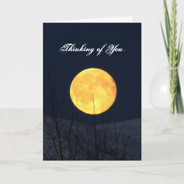 Mountain Moon; Sympathy Card (Front)