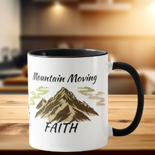  Mountain Moving Brown Bible Verse Personalise Mug