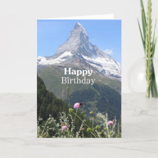Mountain nature photography Happy Birthday card