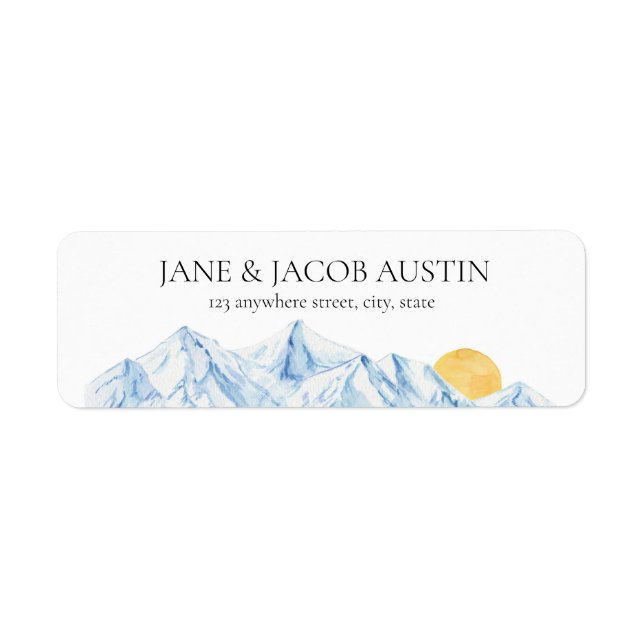 Mountain Nature Winter Landscape Return Address (Front)
