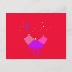 Mountain Night Sky Card - Birthday, Thank you, NYE