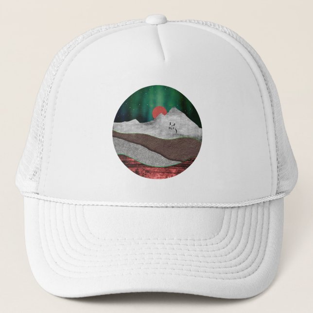 Mountain Northern Lights Trucker Hat (Front)