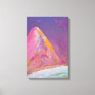Mountain Painting - Oil Pastel  Canvas Print