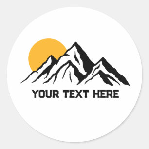 Mountain Painting Wilderness Custom Classic Round Sticker