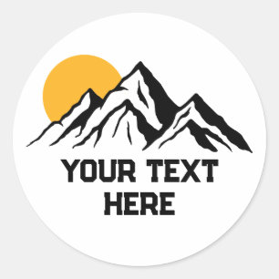 Mountain Painting Wilderness Custom Classic Round Sticker