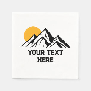 Mountain Painting Wilderness Custom Napkin