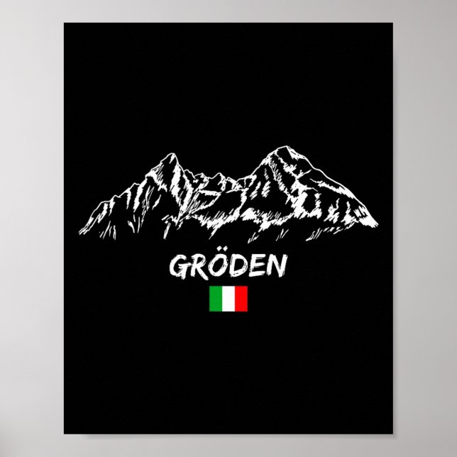 Mountain panorama ski holidays apres-ski val poster (Front)