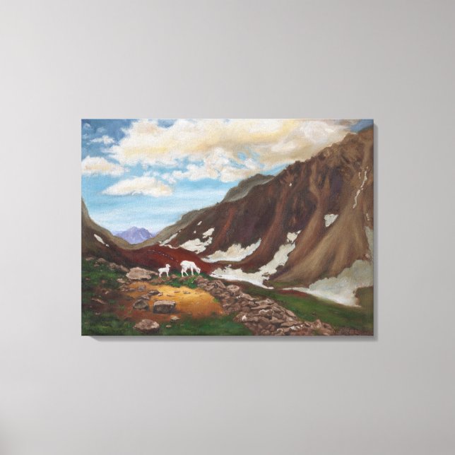 Mountain Pass in the Far North: Canvas Uncropped Print (Front)
