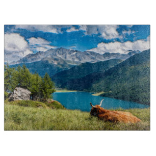 Mountain Pasture Highlands Cow Cutting Board