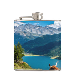 Mountain Pasture Highlands Cow Hip Flask