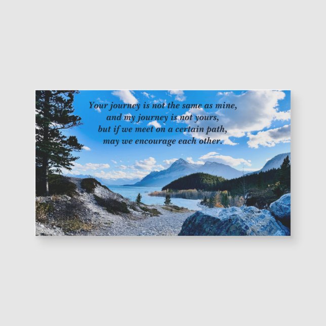 Mountain Path Photo Life's Journey Quote Magnet (Front)