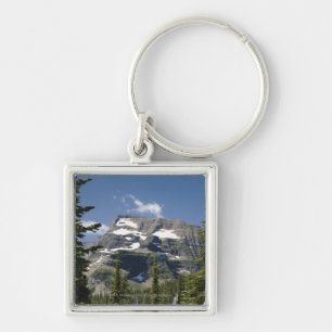 Mountain Peak Between Trees Under A Blue Sky Key Ring