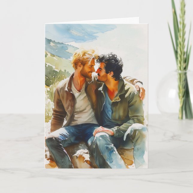 Mountain Peak Embrace Card (Front)