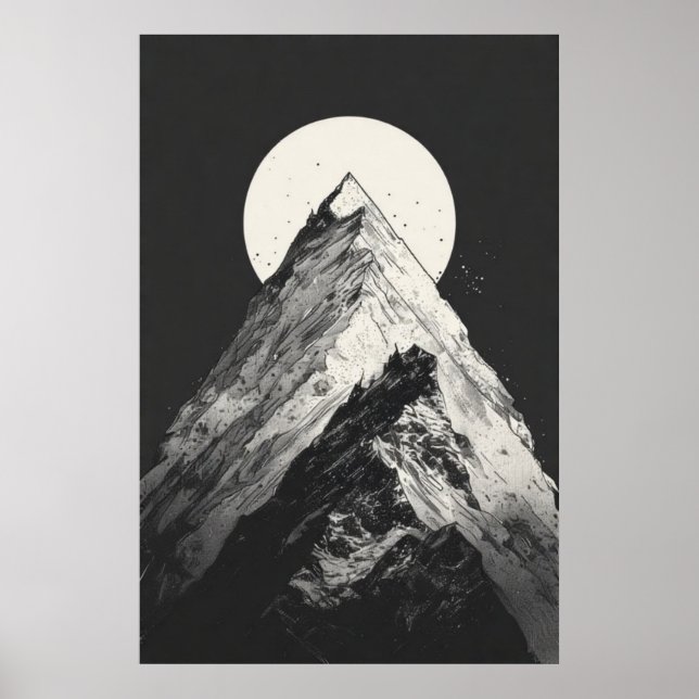 Mountain Peak Moon Poster (Front)