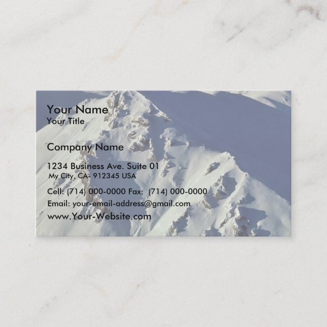 Mountain Peaks - Aerial View Business Card (Front)