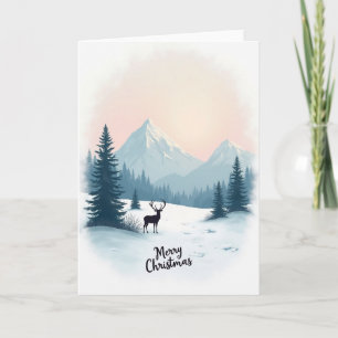 Mountain Peaks Christmas Card