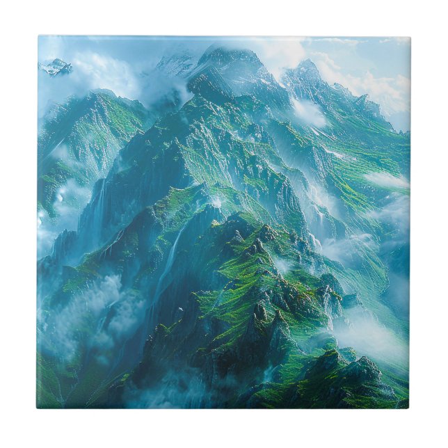 Mountain Peaks Tile (Front)