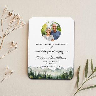 Mountain Pine 43 Wedding Anniversary Save the Date Magnet