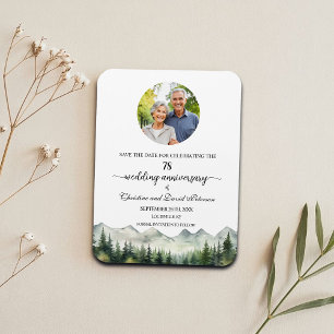 Mountain Pine 78 Wedding Anniversary Save the Date Magnet