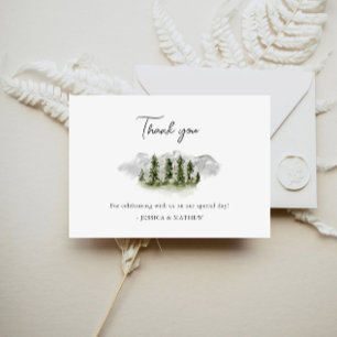 Mountain Pine Forest Wedding Thank You