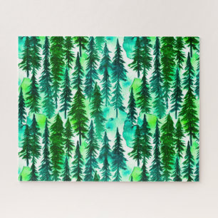 Mountain Pine Tree Forest Jigsaw Puzzle