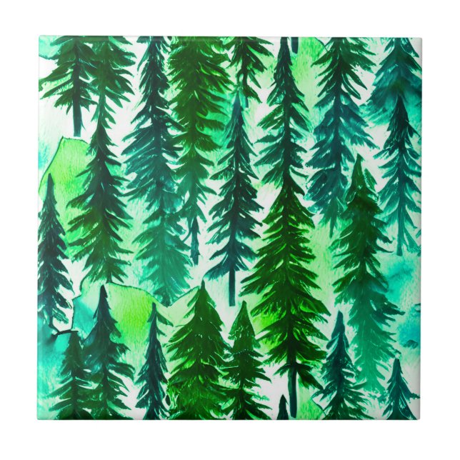 Mountain Pine Tree Forest  Tile (Front)