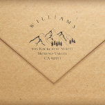 Mountain Pine-tree Landscape Return Address Rubber Stamp<br><div class="desc">The mountain pine-tree landscape return address stamp is perfect for families living in a mountainous area as well as outdoor enthusiasts! The rustic stamp features a mountain landscape with pine forest and elegant classic typography for your last name and address. Customise it and make it your own through the ´´Personalise´´...</div>