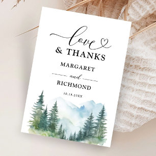 Mountain Pine Tree Rustic Thank You Cards
