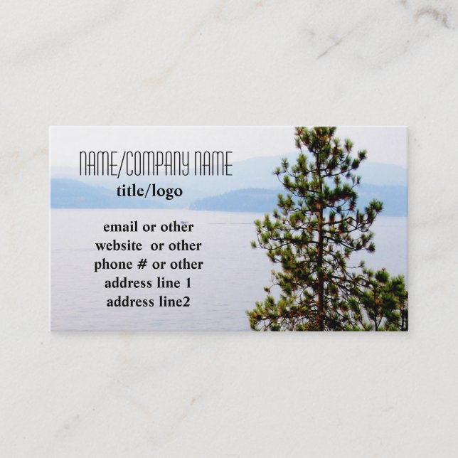 mountain pine trees business cards photo art (Front)