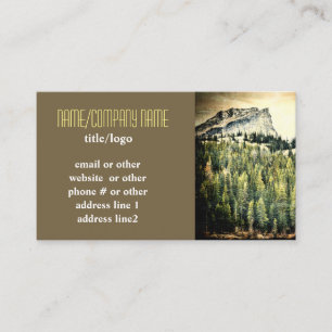 mountain pine trees custom business card photo art