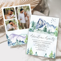 Mountain Pine Trees Forest Photo Bridal Shower