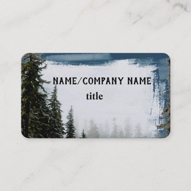 mountain pine trees nature photo art  business card (Front)