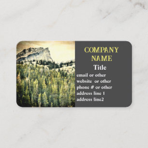 mountain pine trees nature photo art custom business card