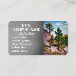 mountain pine trees nature photography custom business card