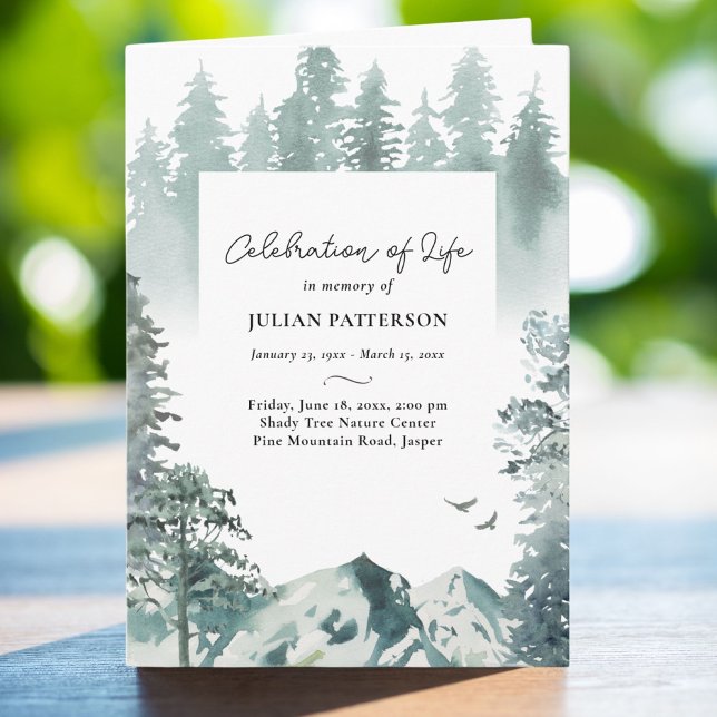 Mountain Pines Photo Celebration of Life Funeral Programme (Creator Uploaded)