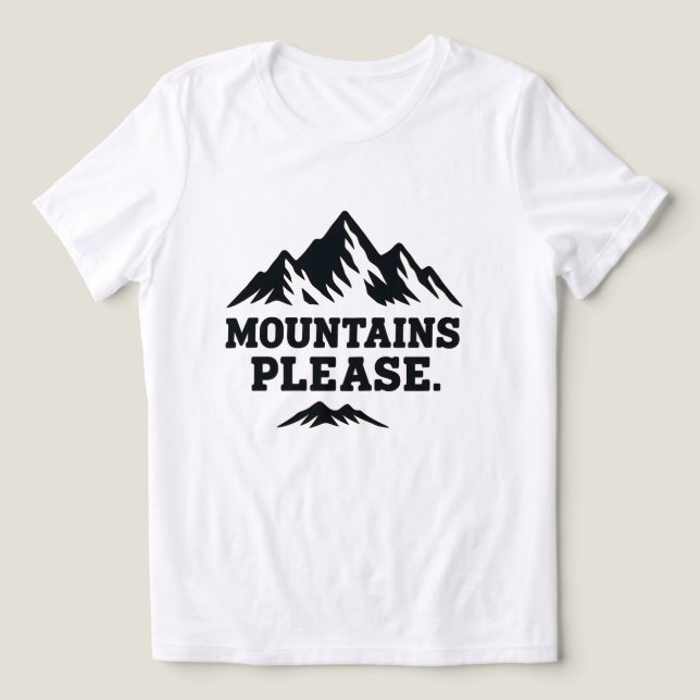 Mountain Please | Gift for Family  Tri-Blend Shirt (Design Front)