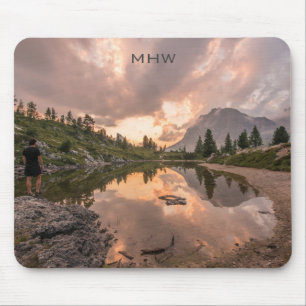 Mountain Pond custom monogram mousepad