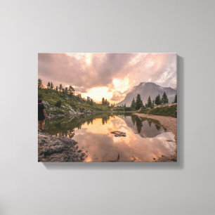 Mountain Pond wrapped canvas