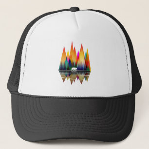 MOUNTAIN RAINBOW BEAR TRUCKER HAT