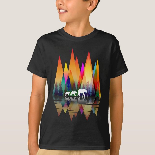 MOUNTAIN RAINBOW ELEPHANT T-Shirt (Front)