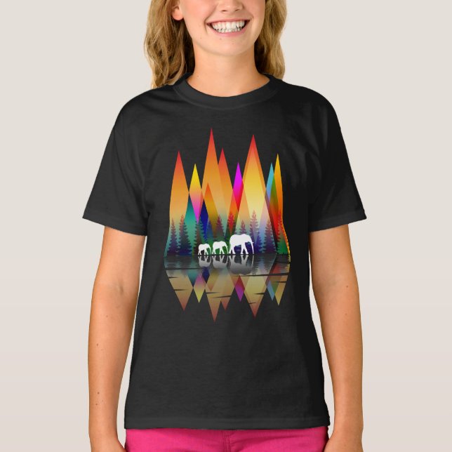 MOUNTAIN RAINBOW ELEPHANT T-Shirt (Front)