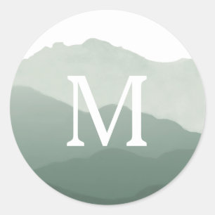 Mountain Range Monogram Envelope Seal