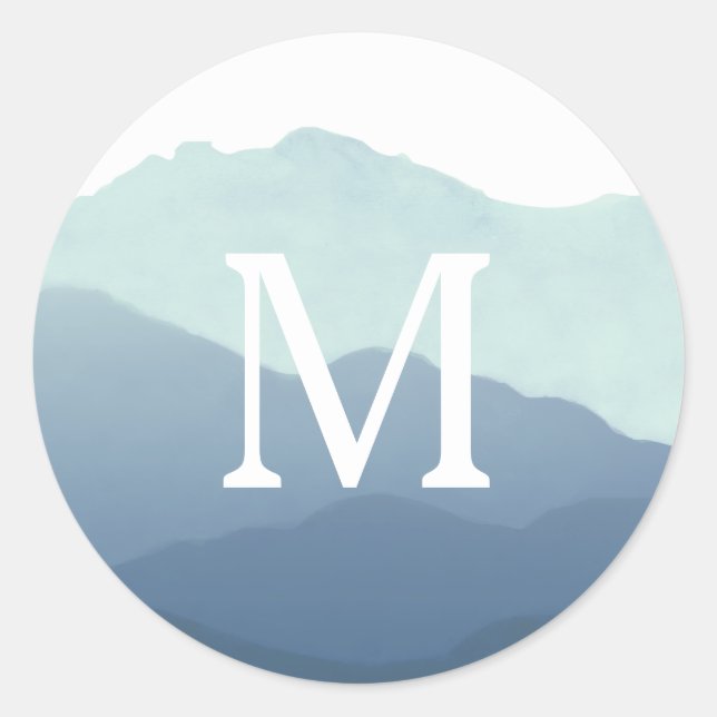 Mountain Range Monogram Envelope Seal (Front)