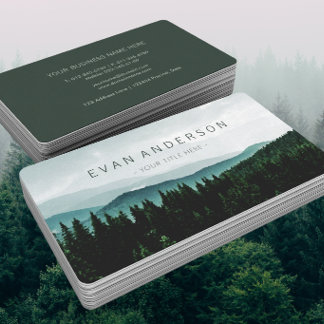 Mountain Range Pine Forest Business Card
