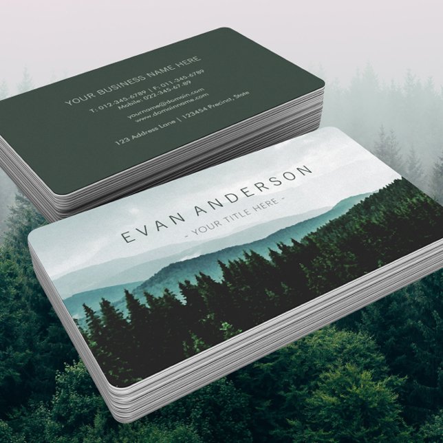 Mountain Range Pine Forest  Business Card (Creator Uploaded)