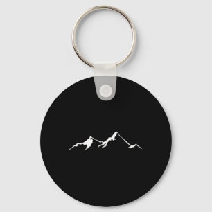 Mountain Range Vintage Design Climbing Hiking Skii Key Ring