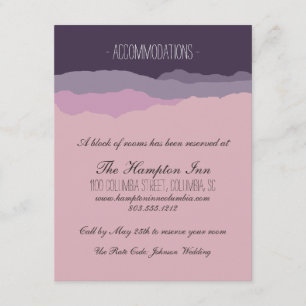"Mountain Range" Wedding Details Card 4.25"x5.5"
