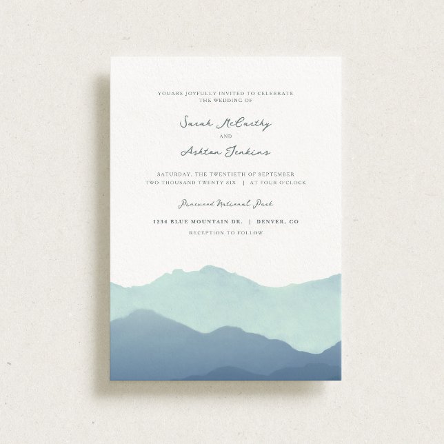 Mountain Range Wedding Invite (Creator Uploaded)